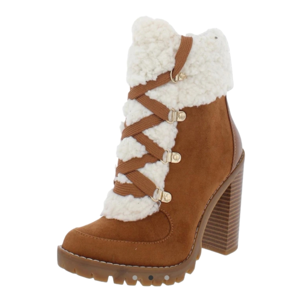 BCBGENERATION Palli Faux Suede Ankle Combat & Lace-Up Boots